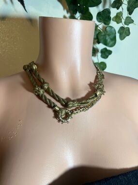 Betsey Johnson Gold-Tone Knotted Rope Layered Necklace